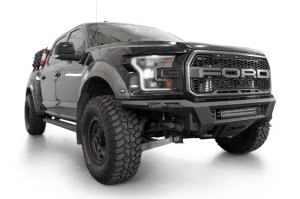 Ford F-150 Raptor Bumper - Front - Addictive Desert Designs - Phantom - Hammer Black Powder Coat - `17-`20 Ford F-150 Raptor Bumper - Front - Addictive Desert Designs - Phantom - Hammer Black Powder Coat - `17-`20